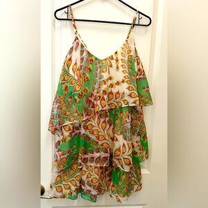 Adelyn Rae Tiered pleated mini dress XS